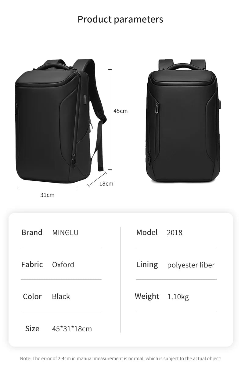 Mingao 2018 USB Anti-Theft Business Laptop Backpack - detail 1