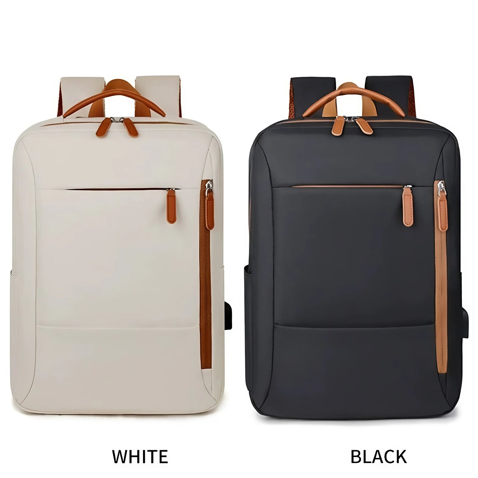 Travel laptop backpack back panel and straps