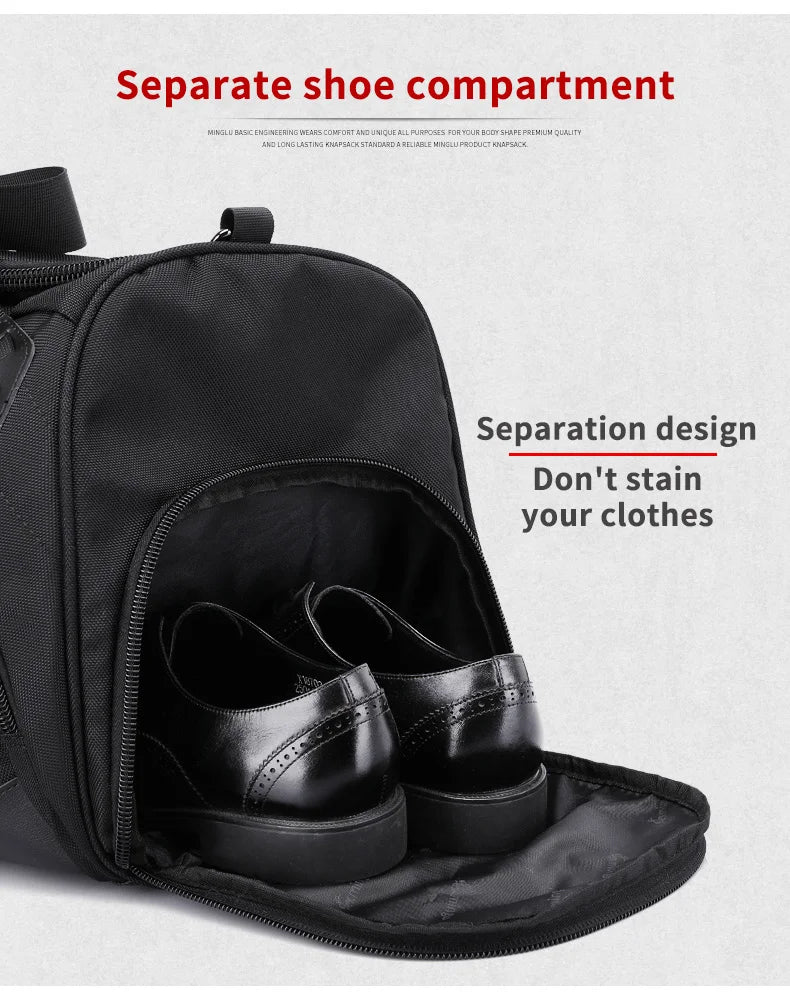 Mingao 202-2 Waterproof Sports Travel Duffle Bag with Shoe Compartment - detail 5