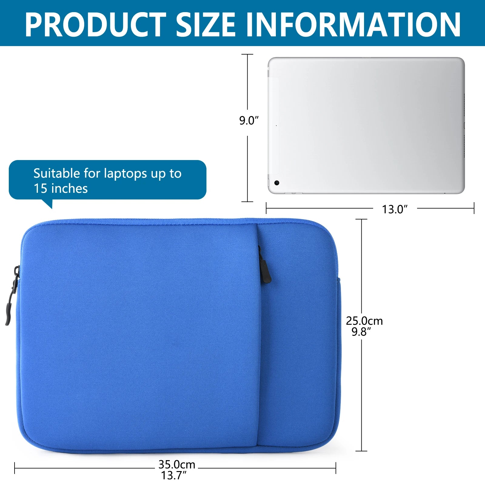 Backper Antares Neoprene Laptop Sleeve — detail view