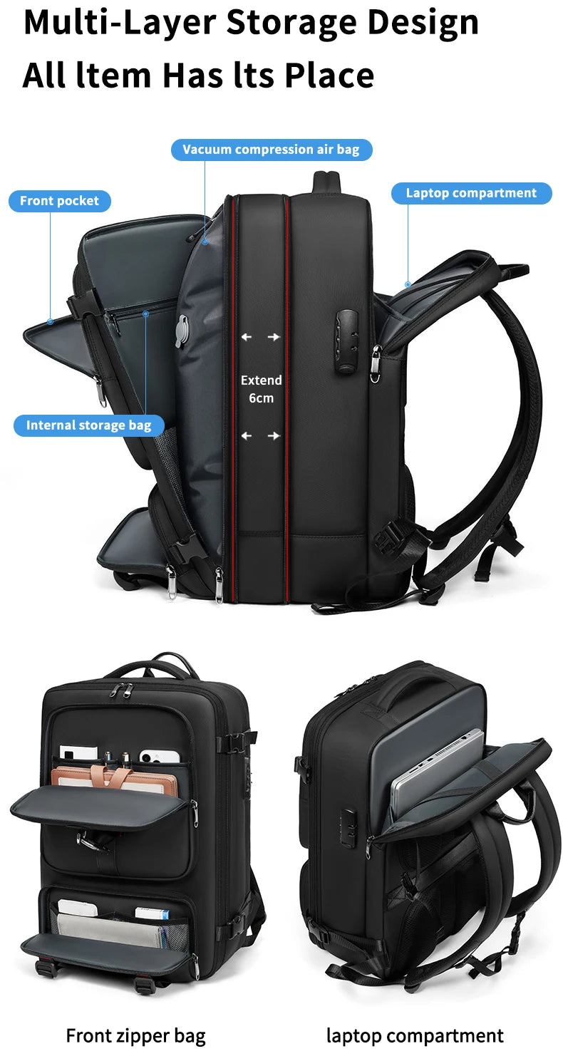 Mingao 25004 Expandable Vacuum Compression Laptop Backpack - detail 5