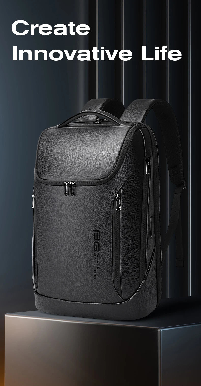 Bange Helix 6623 Anti-Theft PU Leather Backpack