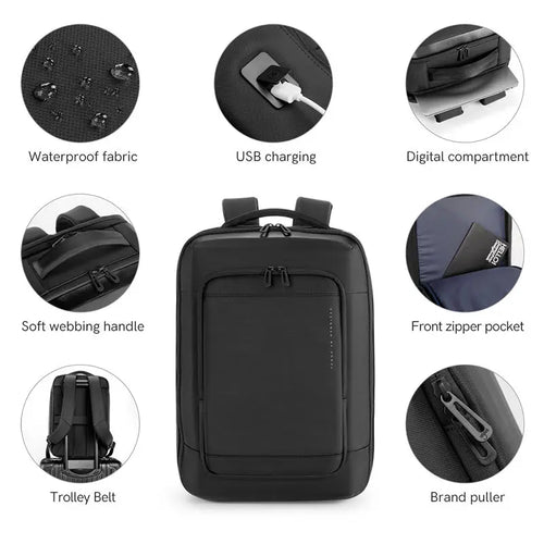 Kingsons waterproof school backpack — front view