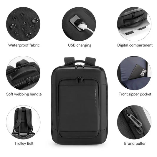 Kingsons waterproof school backpack — front view