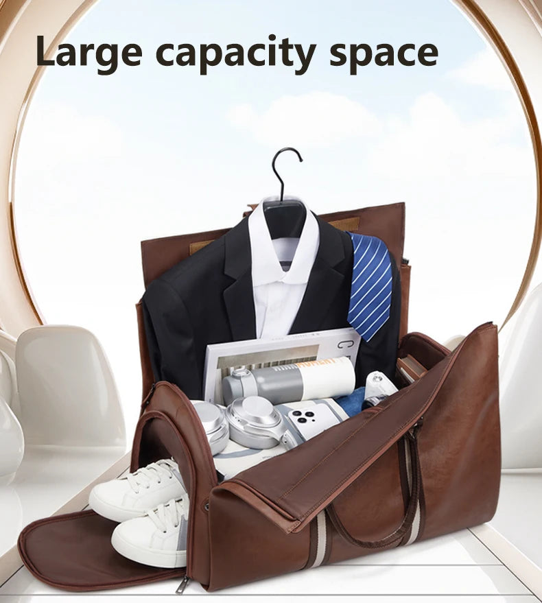 Mingao 233027 Waterproof PU Leather Garment Duffle Bag - detail 5