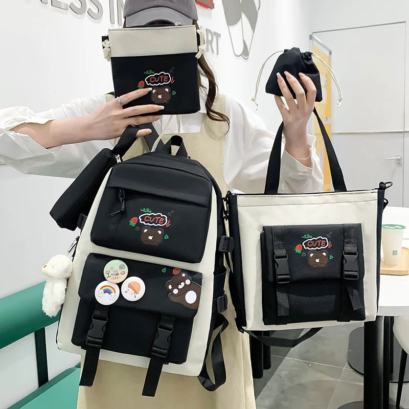 Daisy school backpack worn