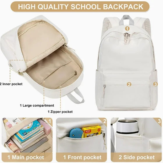 Hermippe SJ8010SCH junior high school backpack by Senjia - back view