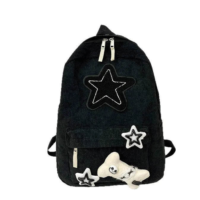Jade corduroy backpack in white