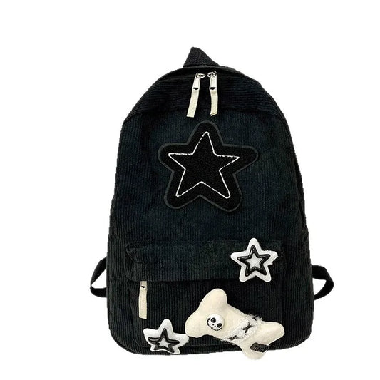 Jade corduroy backpack in white