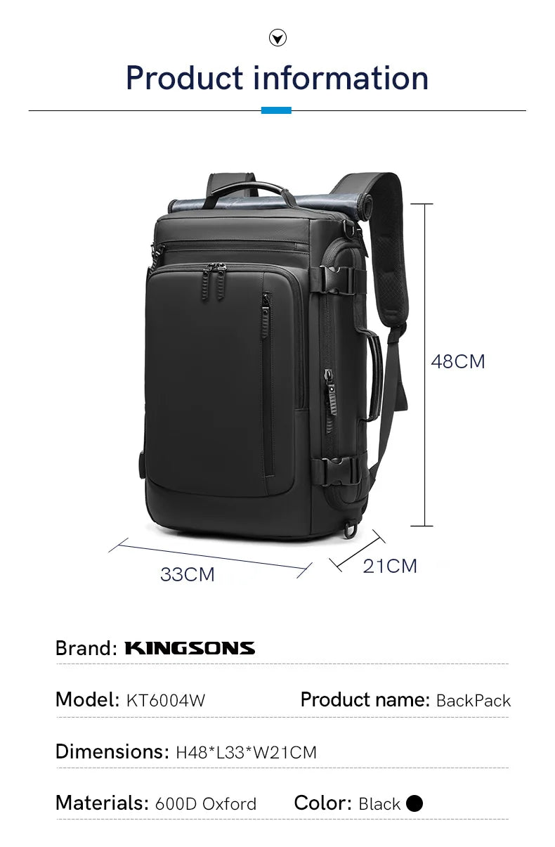 Kingsons KT6004W 39L Waterproof 17" Outdoor Backpack
