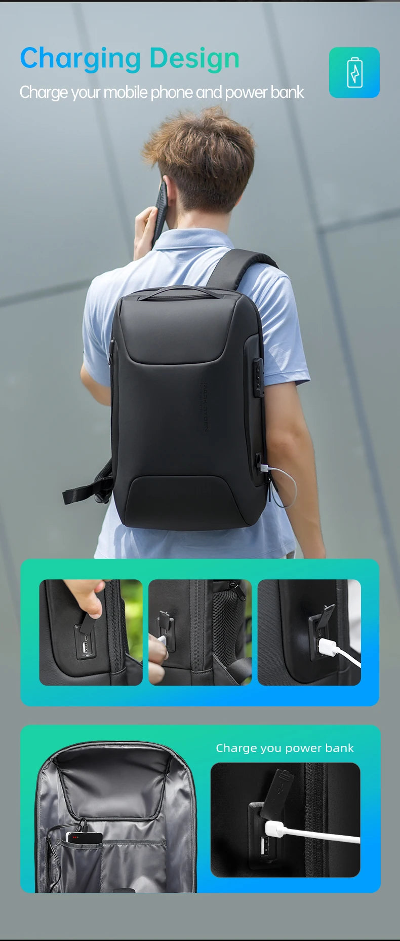Mark Ryden Radial MR-9116 Anti-Theft Oxford Backpack