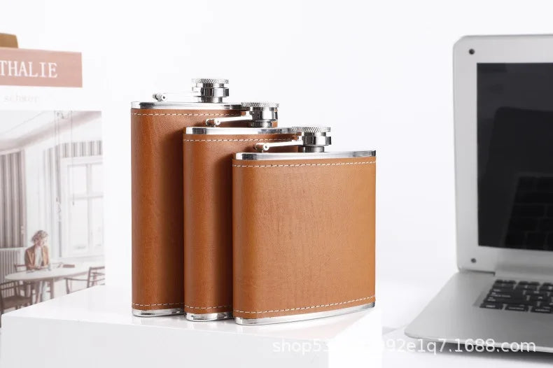 6-8oz Stainless Steel Hip Flask – Portable Pocket Spirit Bottle – 5