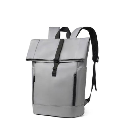 Helike folding flip-top laptop backpack in grey