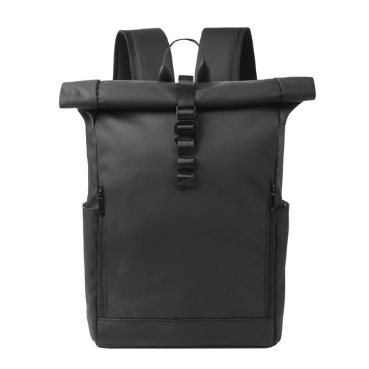 Backper Indus Roll-Top Laptop Backpack — Black
