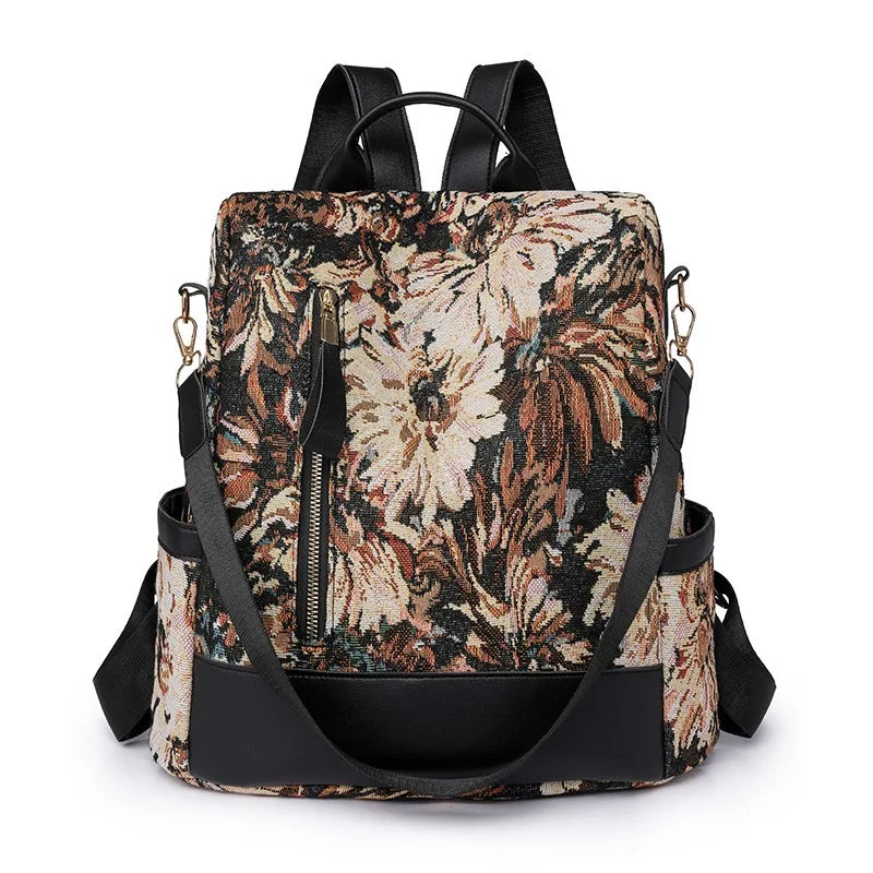 Coral ink-wash backpack in brown