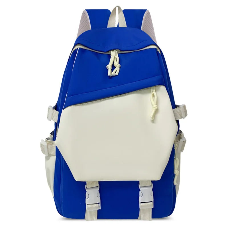 Violet Oxford student backpack deep blue