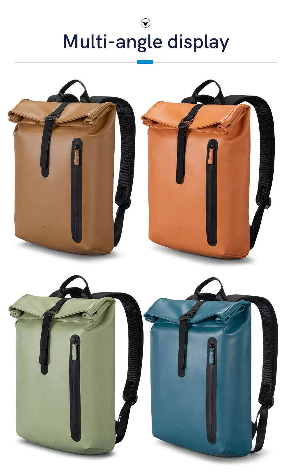 Kingsons K10154-AA PU Leather Women's Laptop Backpack