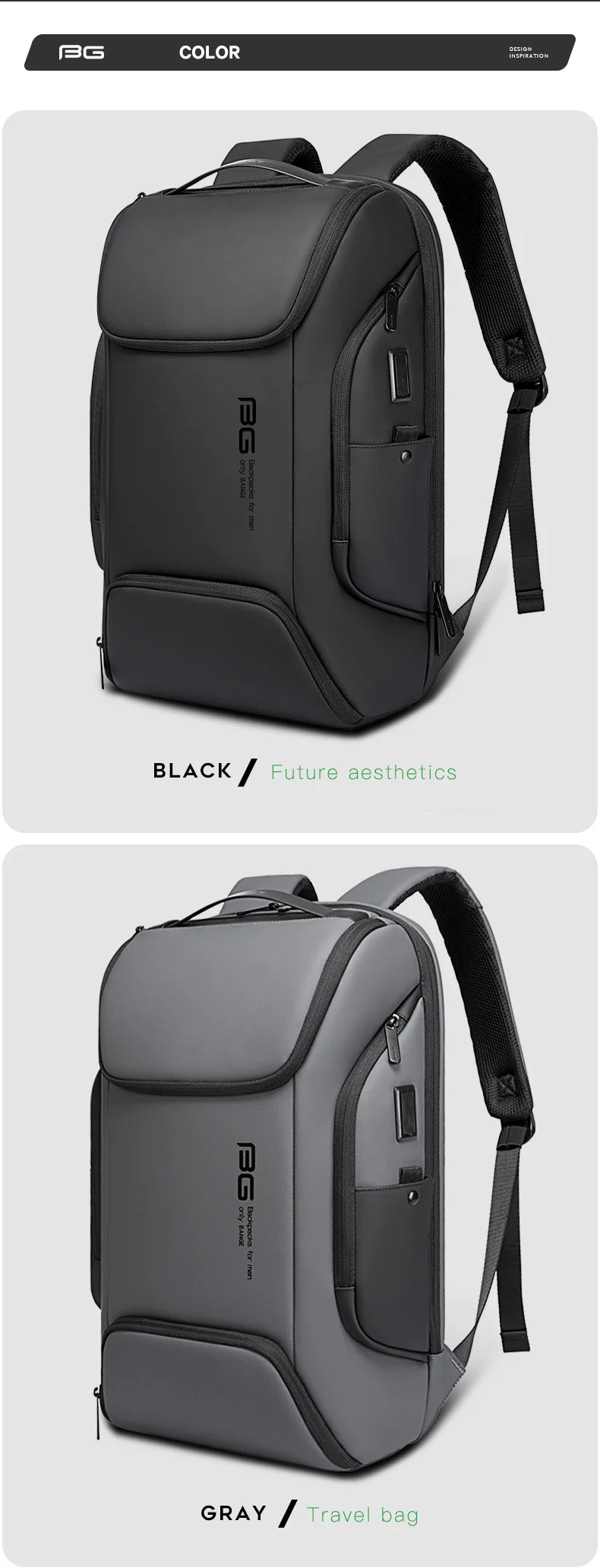 Bange Crystal 7267 Modern Polyester Backpack