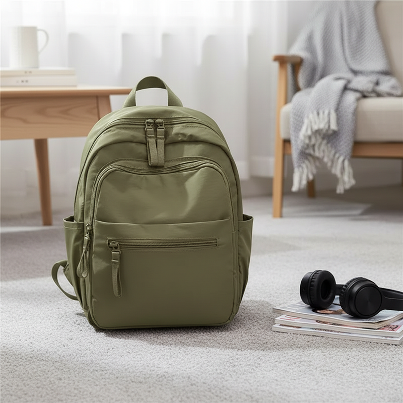 Korean-Style Tasseled Velvet Backpack for Women - Chrysoprase SJ8393SCH - Senjia wholesale backpack