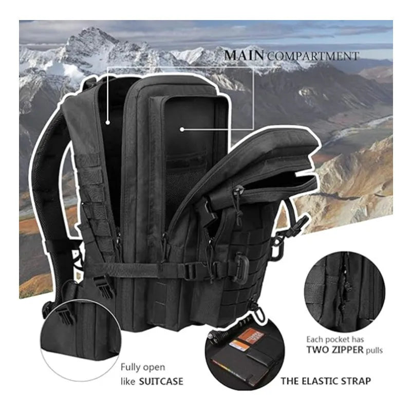 Mountaineering backpack lifestyle view