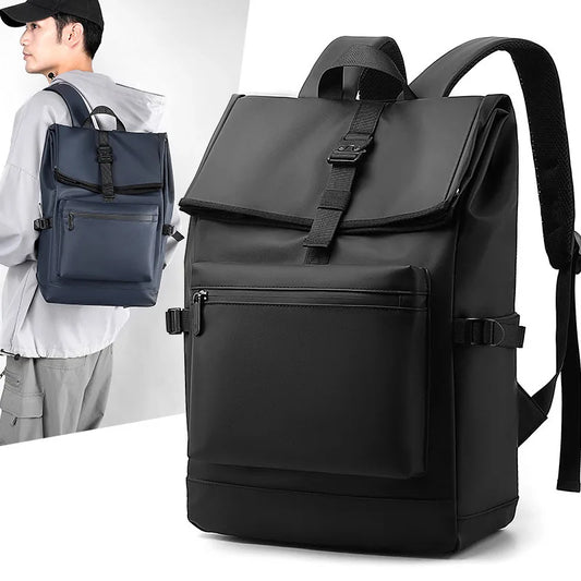 Kalyke flap backpack in black and navy
