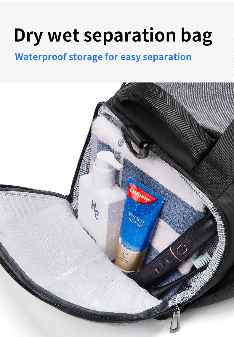 Mingao 1918 Waterproof Sports Gym Duffle Bag with Shoe Compartment - detail 5