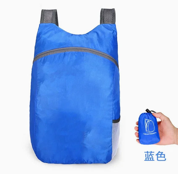 Foldable outdoor backpack side profile