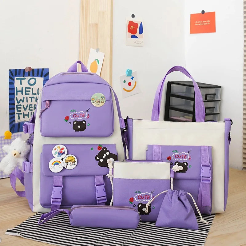Daisy school backpack side