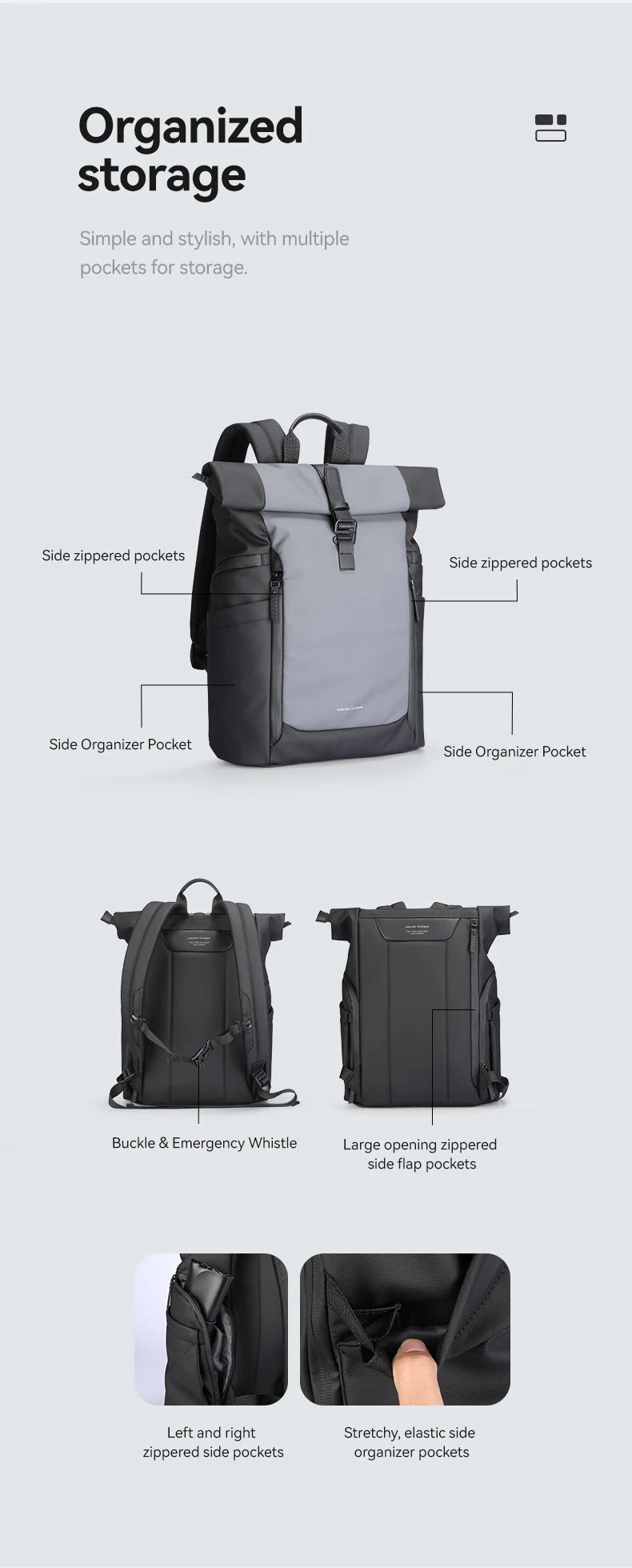 Mark Ryden Sculptor MR-3807 Anti-Theft Oxford Backpack