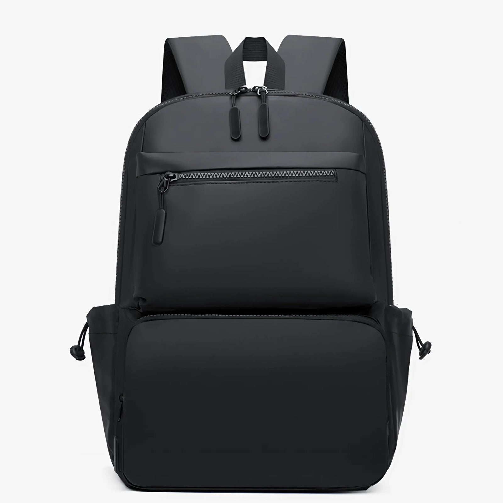 PU business backpack side profile