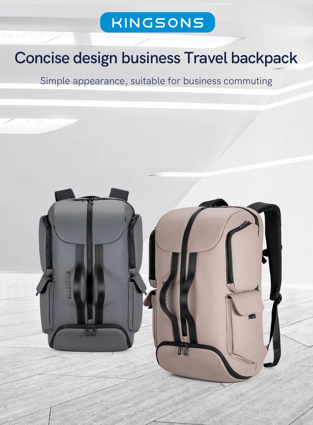 Kingsons K10106 Large Business Travel Laptop Backpack