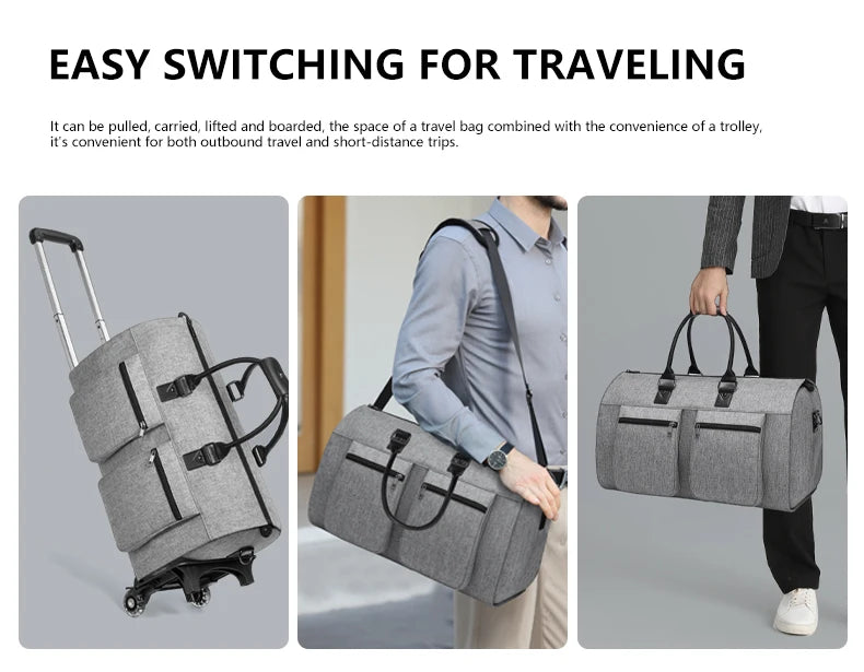 Mingao 233028-0 Wheeled Foldable Garment Travel Duffle Bag - detail 5