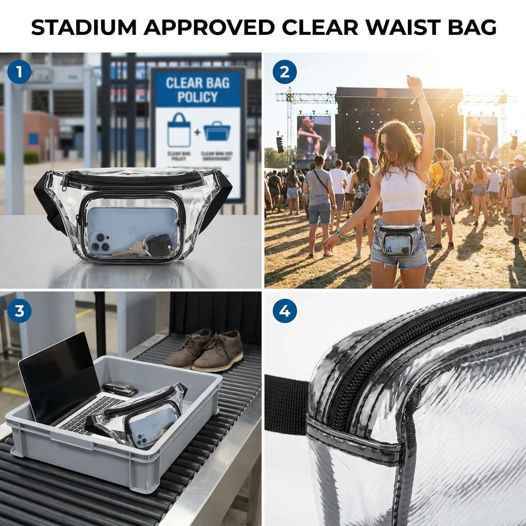 Backper Fornax Fruit-Print Clear Waist Bag — detail view