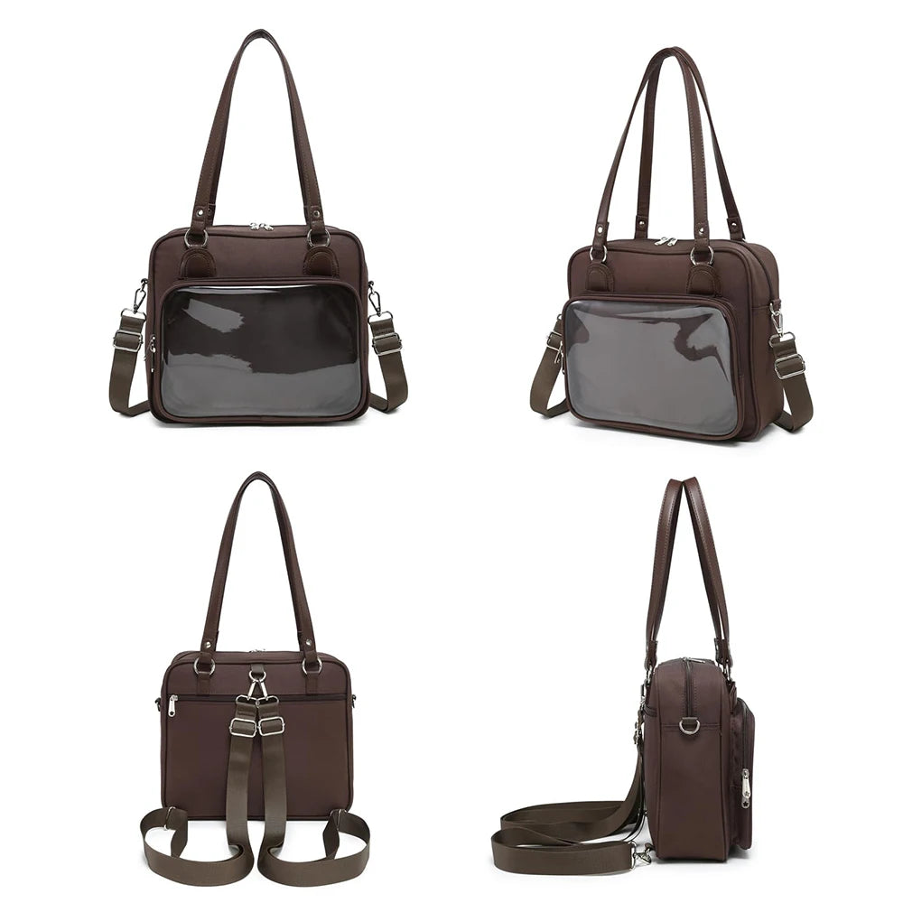 Backper Virgo Ita Badge Display Shoulder Bag — angle view