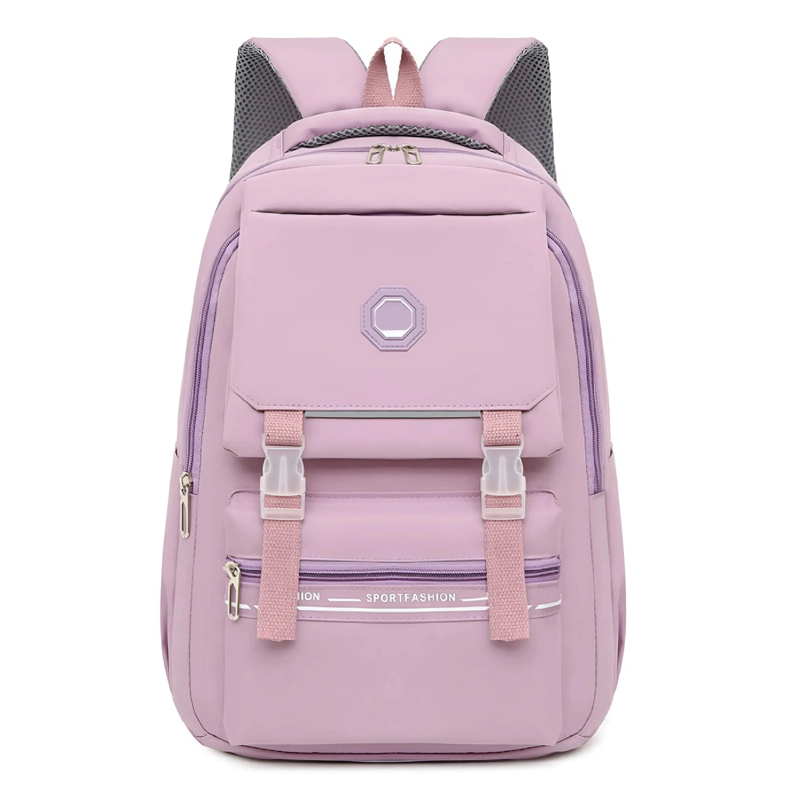 Student school backpack interior zipper pocket