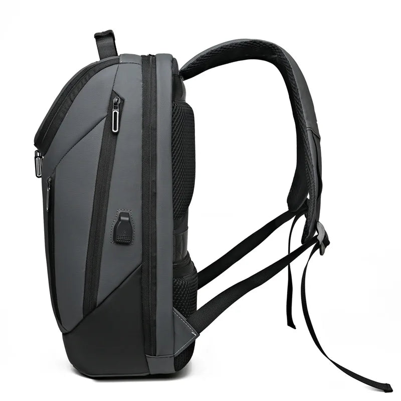 Student business backpack back panel