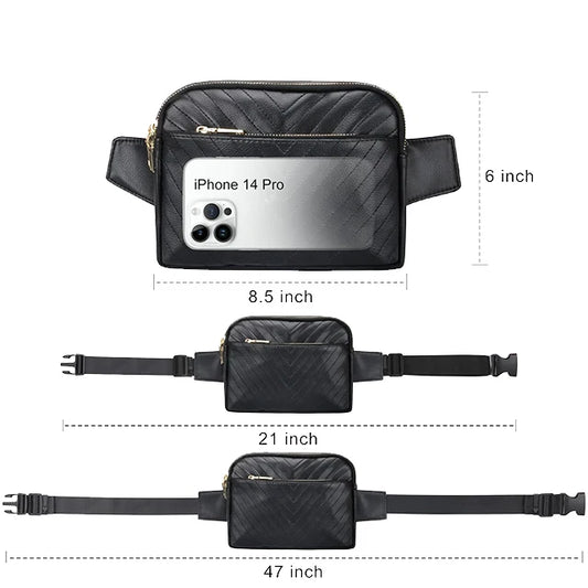 Backper Celaeno PU Leather Waist Bag — angle view