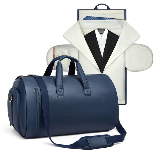 Mingao 209 PU Leather Gym Travel Duffle Bag with Shoe Compartment