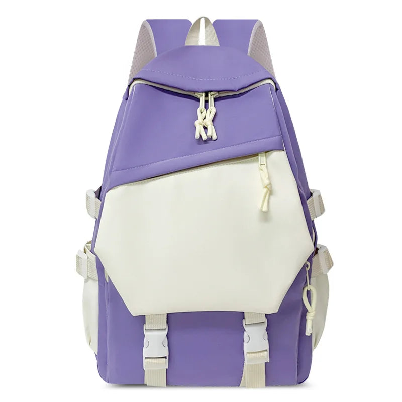 Violet Oxford student backpack purple