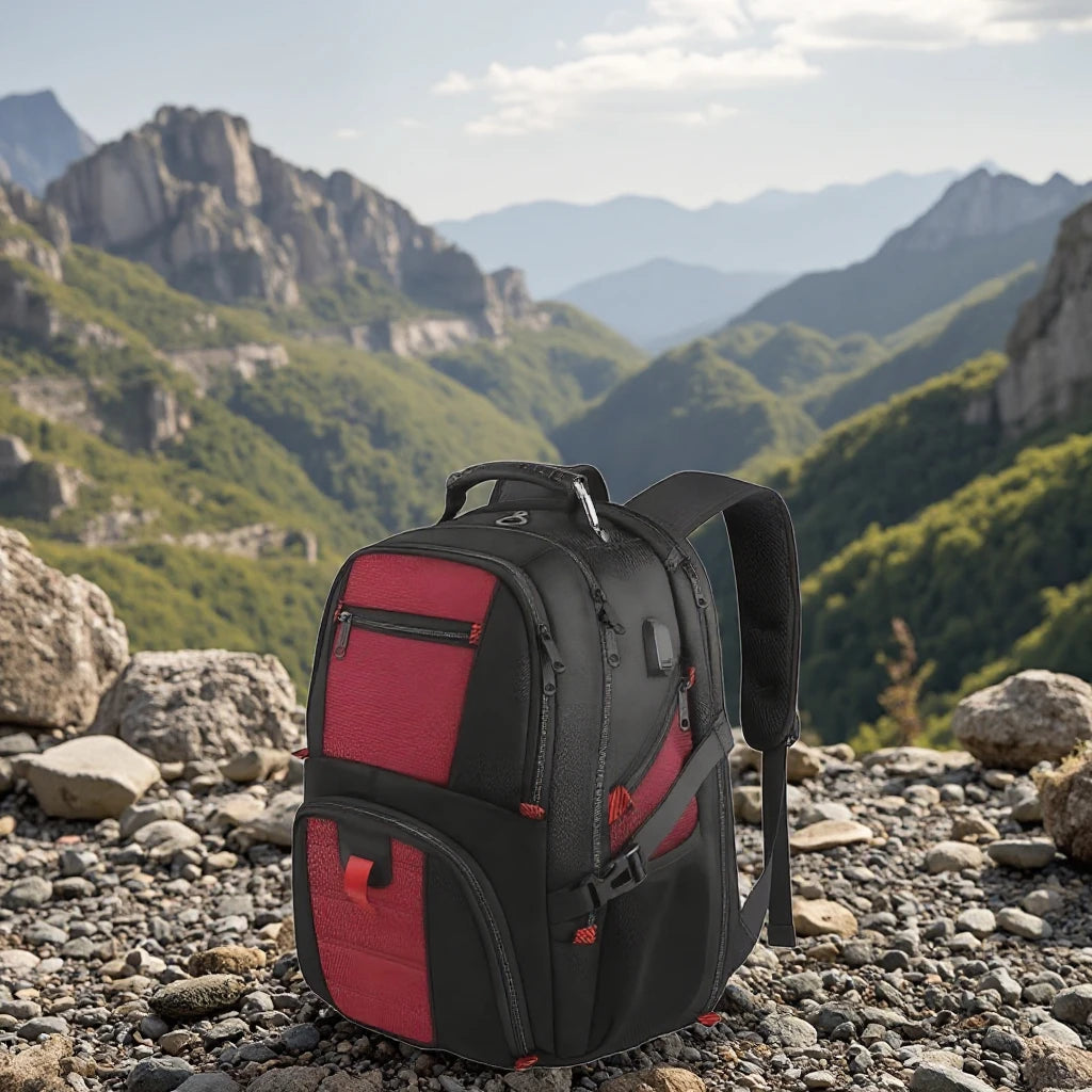 Oversized laptop backpack USB charging port