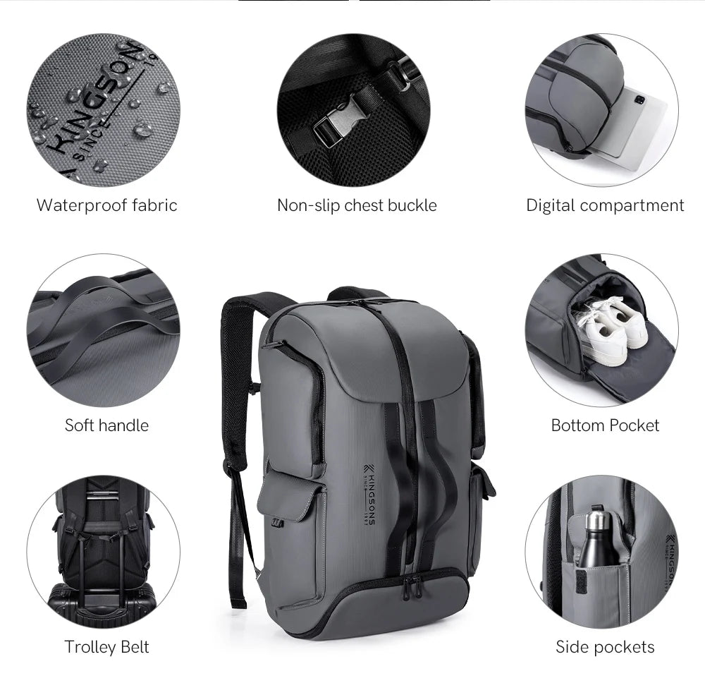 Kingsons K10106 Large Business Travel Laptop Backpack