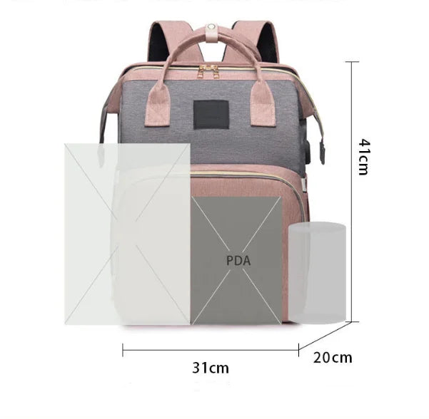 Amethyst diaper backpack cradle