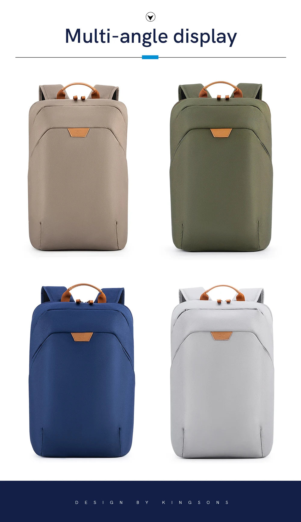 Kingsons K10056W 15.6" Waterproof Business Backpack