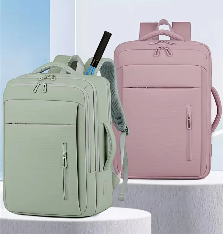 Keman KMMTS218-2 Expandable Business Waterproof Laptop Backpack with USB