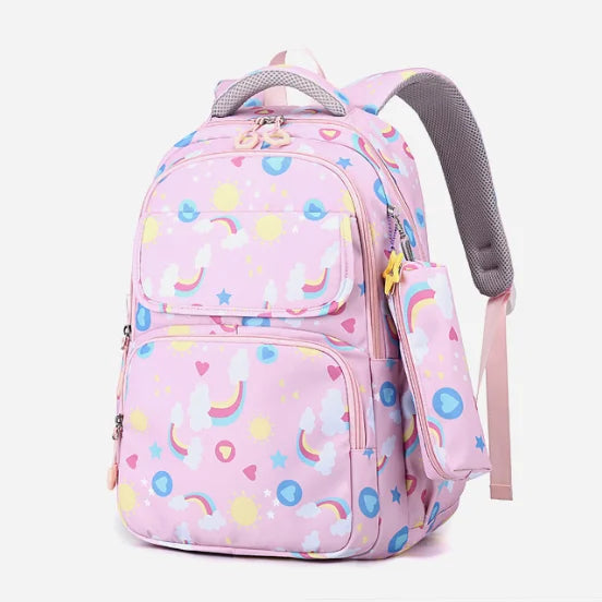 Hyacinth SJ8019SCH 3-in-1 kids school backpack set by Senjia - set pieces view