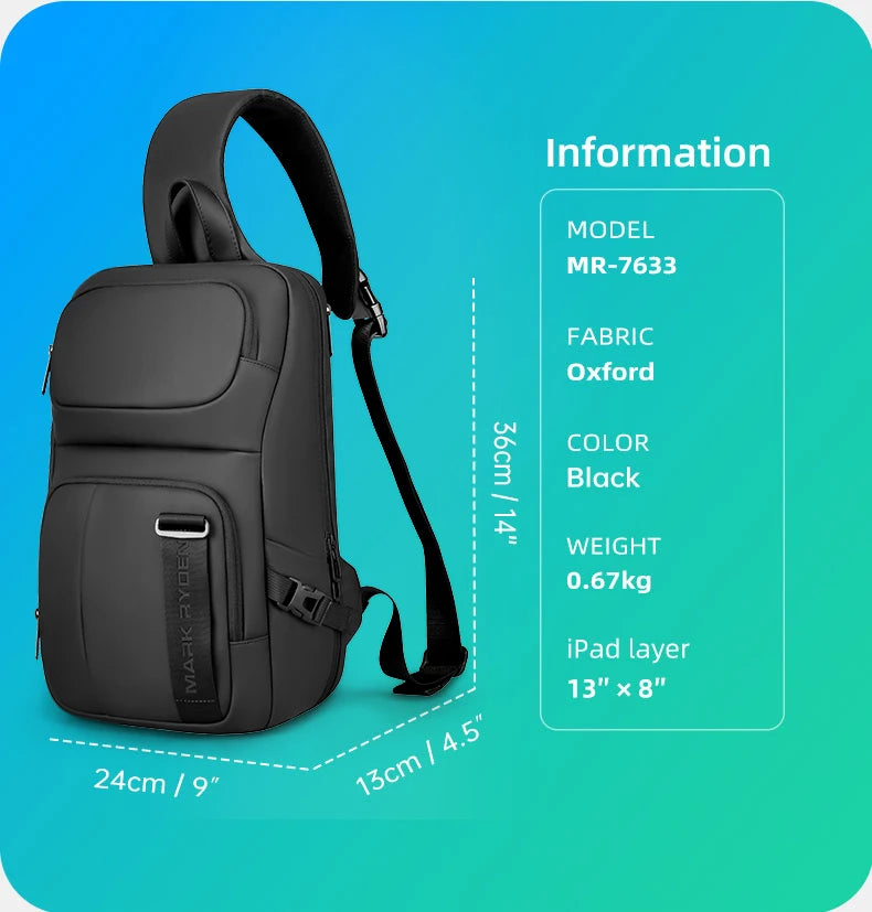 Mark Ryden Triton MR7633 Waterproof Oxford Chest Bag