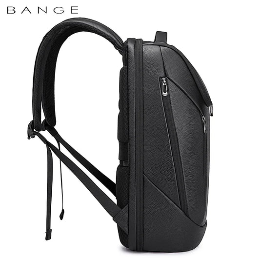 Backper Helix Anti-Theft PU Leather Backpack — front view