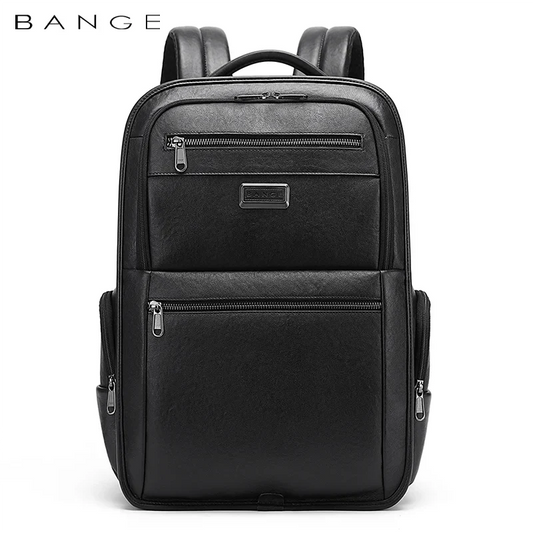 Backper Vortex Laptop PU Leather Camera Backpack — front view