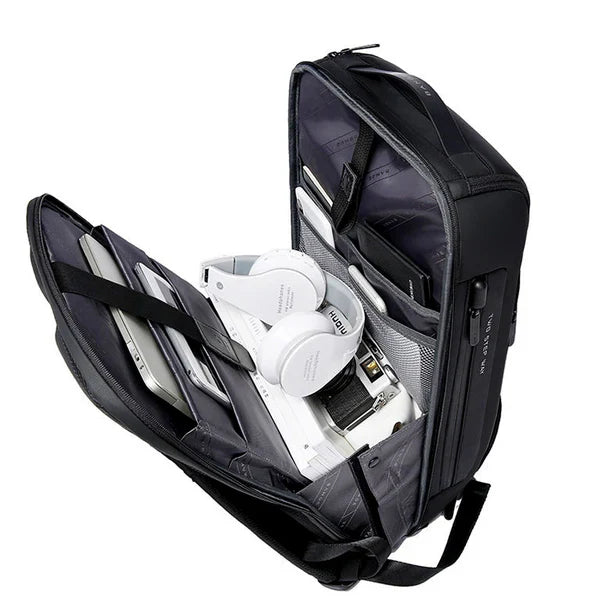 Backper Onyx Anti-Theft Nylon Backpack — interior compartment