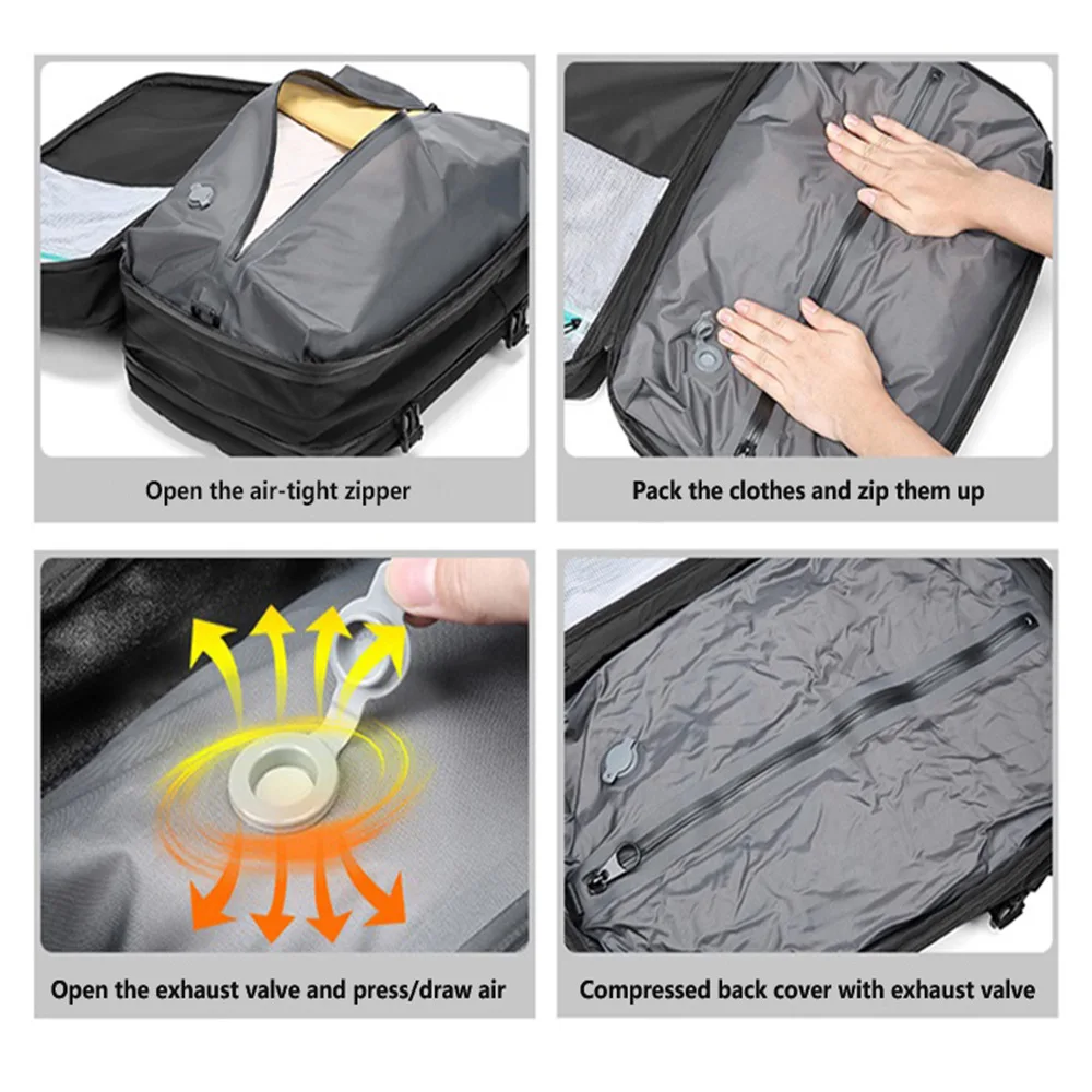 Helene travel backpack compression detail